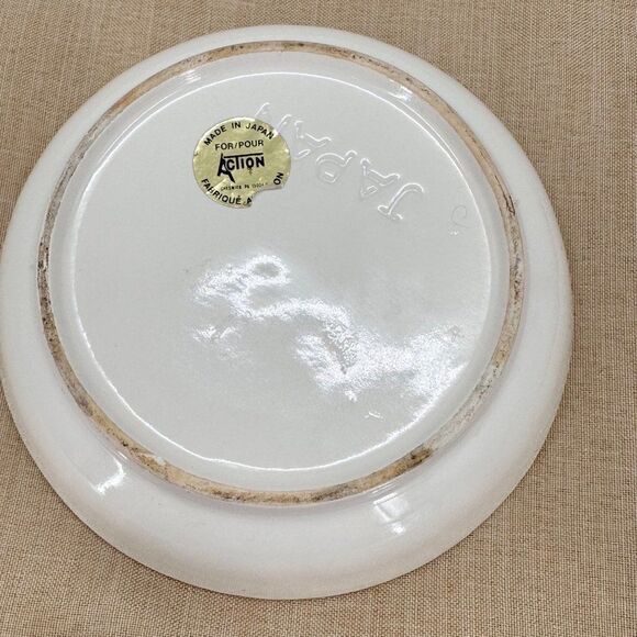 Vintage Japan Red Rose Flower Trinket Jewelry Box Ceramic Lid Round - Picture 3 of 8